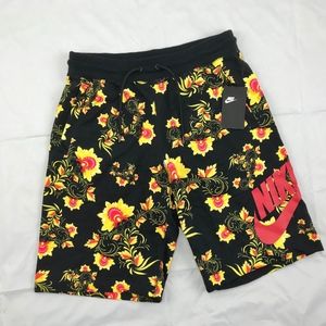 yellow nike sweatshorts